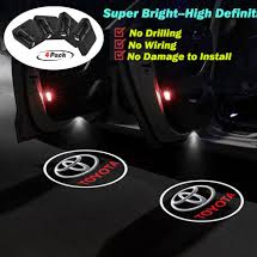 4x PCs Car Logo LED Welcome Light Wireless LED Shadow Projector Car Door Laser K
